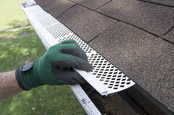 gutter guards require minimal cleaning, usually just a light rinse to remove any build-up